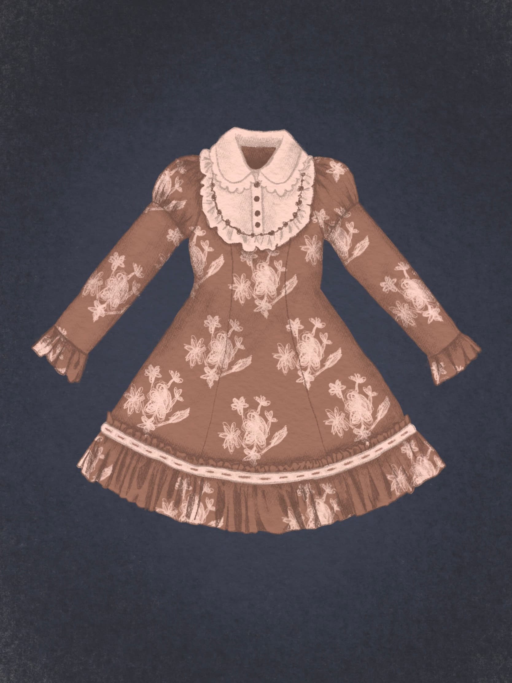 one piece of your dreams, brown with floral print